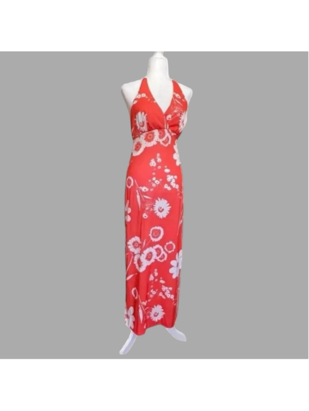 Jack Hartley Miami Vintage 70s Halter Maxi Dress Size 10